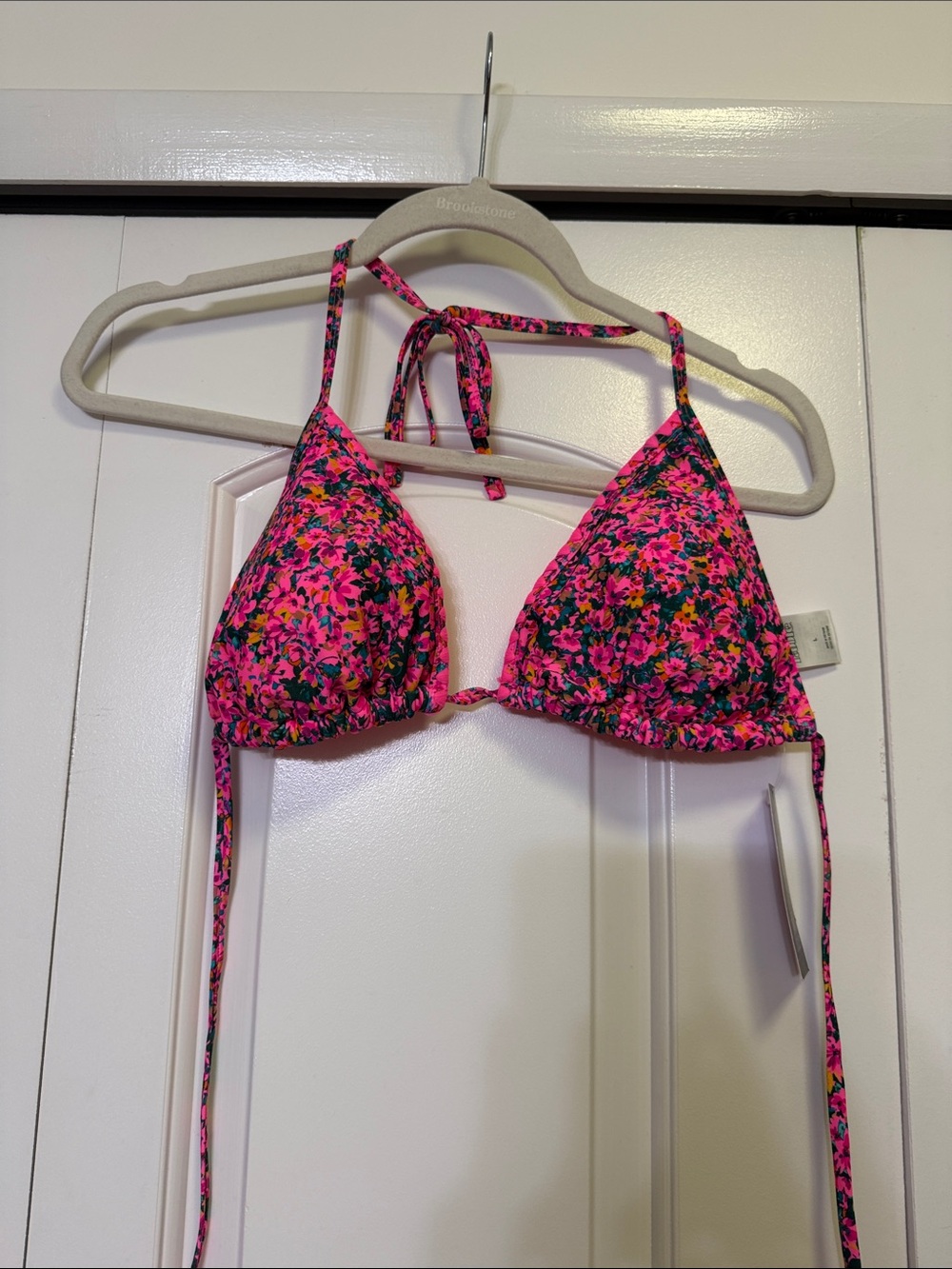 wild fable Pink Floral Triangle Bikini Top for Kids